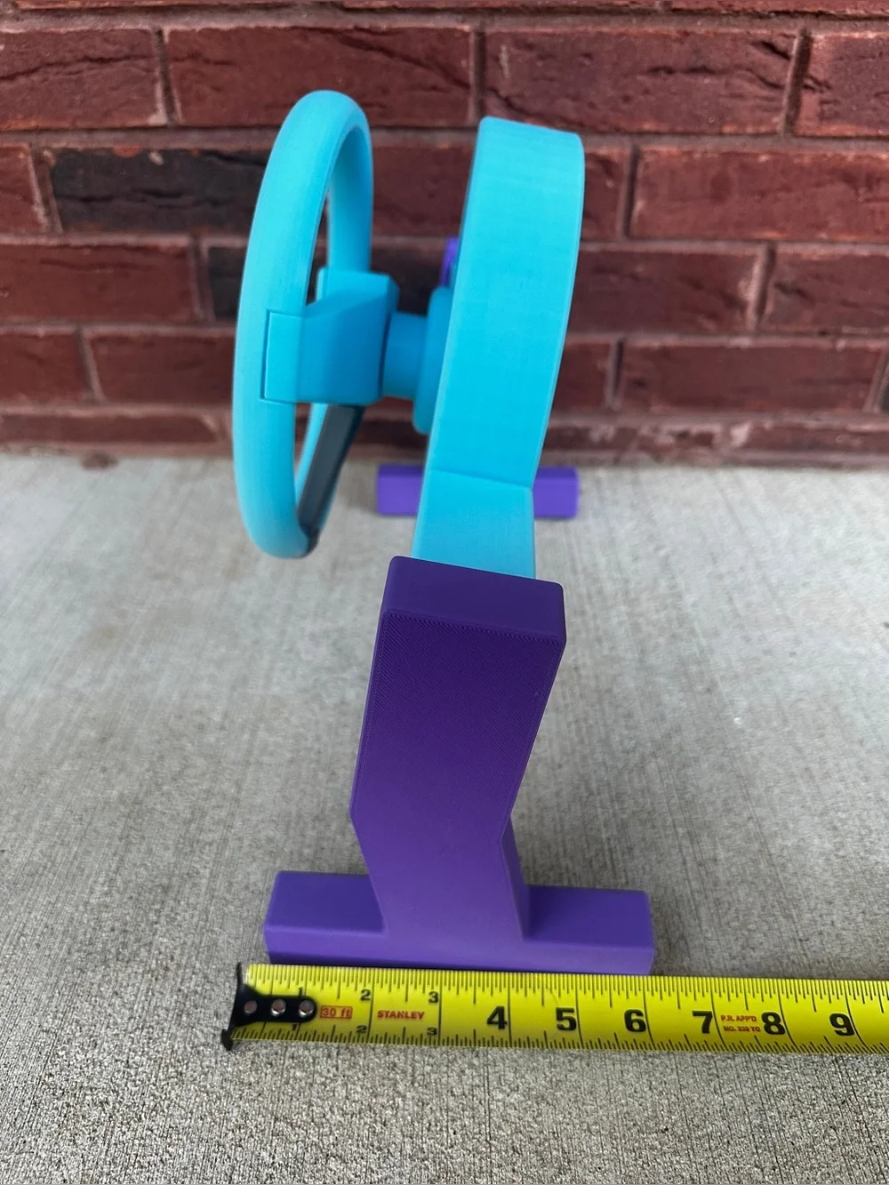 3D Printed Kids Blue and Purple Play Steering Wheel Toy - one of a kind!